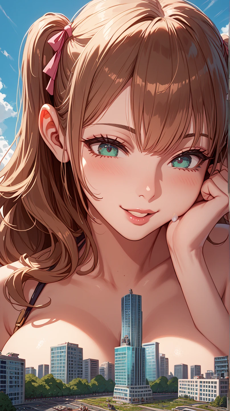 ((GTS, GTSCity, Looming):1.5), ((8k uhd, 8k Wallpaper, extremely detailed CG unity 8k wallpaper), (High Quality, Ultra Quality, High resolution), (trending on art station), (detailed, intricate details, detailed background, detailed face, detailed skin), (masterpiece, best quality, ultra-detailed, best illustration, best shadow)), ((1girl, solo):1.1), (((blonde hair, strawberry blonde hair, dirty blonde hair):0.9), (old, old woman, grandma, mature), (nude, nudity, naked)), ((Detailed Street, detailed street signs, Detailed light poles, Detailed trees, detailed flowers, Detailed windows, Detailed shops, Detailed sidewalk):0.9)