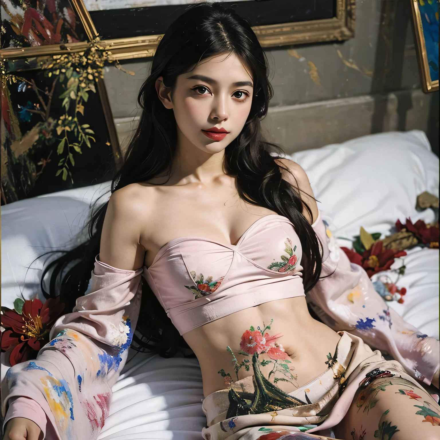 8K、RAW Photos、Highest quality、Super detailed、Super Resolution、Ultra HD、8K壁紙、Amazing details
((Full body photo))、Inside the Starbucks store、16 year old school girl in uniform、Eat cake、Drink coffee、(smile)((Emphasize cleavage))
((((A pink and black floral bra is visible.))))
