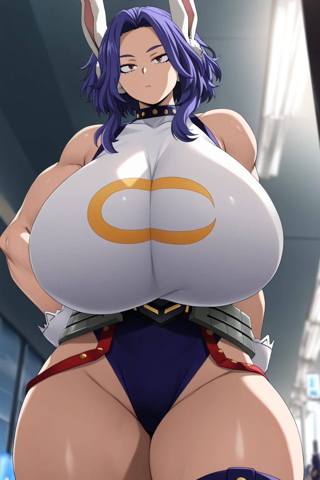 edgElegant, wearing edgElegant,
(ultra 8k cg, picture-perfect face, perfect face, beautiful face, masterpiece, high quality, best quality, flawless, clean, professional artwork, famous artwork), (heart shaped), gyaru, slut, whore, bitch, prostitute, hooker, dark mood, dark persona, Lustful, BREAK (itsuki nakano), bangs, blue eyes, hair between eyes, ahoge, red hair, (star \(symbol\)), hair ornament, star hair ornament, floating hair, glowing eyes, shiny glossy skin, oily skin, gleaming skin, (underboob), navel, midriff, hands on waist, (epaulette:1.2), miniskirt, pleated skirt, (magical girl uniform:1.2), long sleeve, belt, chain, skirt, latex, corruption, (epaulettes:1.2), military cap, grin, smirk, extremely thick lips, extremely long eyelashes, (huge breasts:1.3), wide hips, thich thighs, narrow waist, (chubby, plump), big belly, cameltoe, (from below:1.3), earrings, jewelry, golden, ruined background, night sky, dust