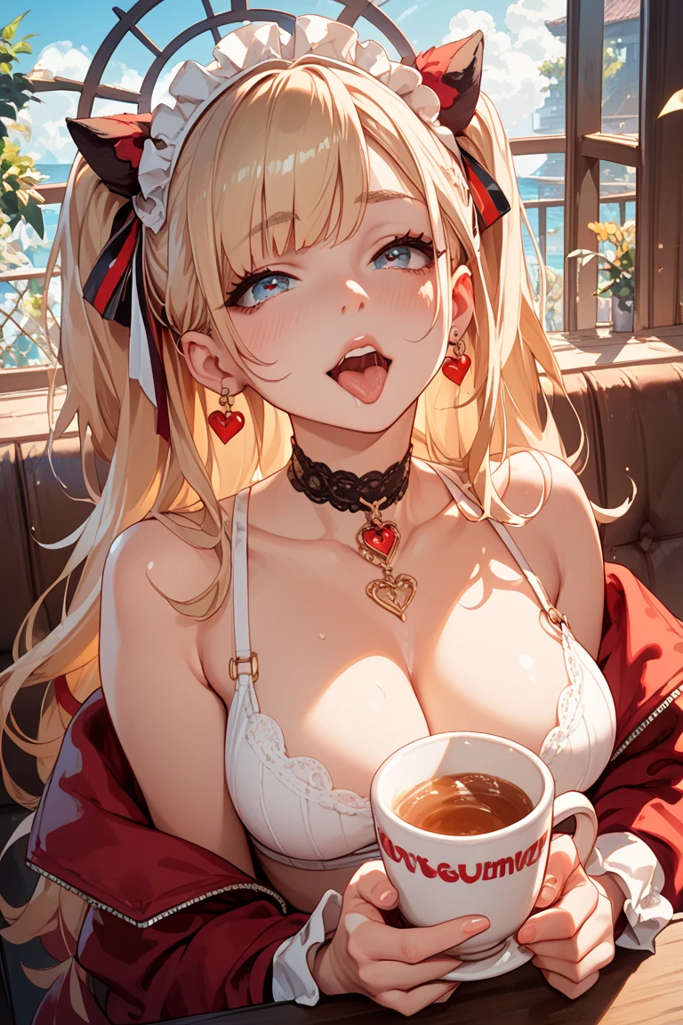 Best Quality,High resolution,8K,finelity detailed background,Masterpiece:1.2),beautiful girl,Shiny khaki hair,crossed bangs,Khaki Eyes,Gentle look,A refreshing look,smile,Best quality,Best Quality,Aesthetic and aesthetic:1.2,Best details((Super detailed))(High-definition CG illustrations),Upper Body, Red underwear,(red intricate lace),Slender body,night,moon,Bedroom,On the bed,smile,blush,cute,Scrounge,Looking up,Being spoiled,super model,wariza,shoot from,below