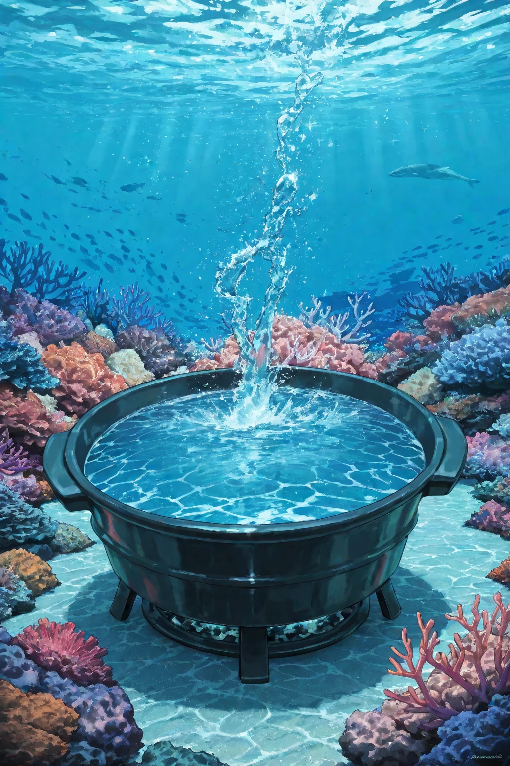 (masterpiece, best quality:1.3, 3d, highres, ultra-detailed, 8k, 85mm, centered, tilt shift, <lora:ISO_SHOP-18:0.9>, iso_shop, isometric,   food, bottle, ocean, water, fish, cooking, cutting board, (small details), (extremely detailed), [hyperrealistic:0.2], bloom, colorful, vivid, (UHDR), sunlight, tropical, cinematic, [film grain:0.7]