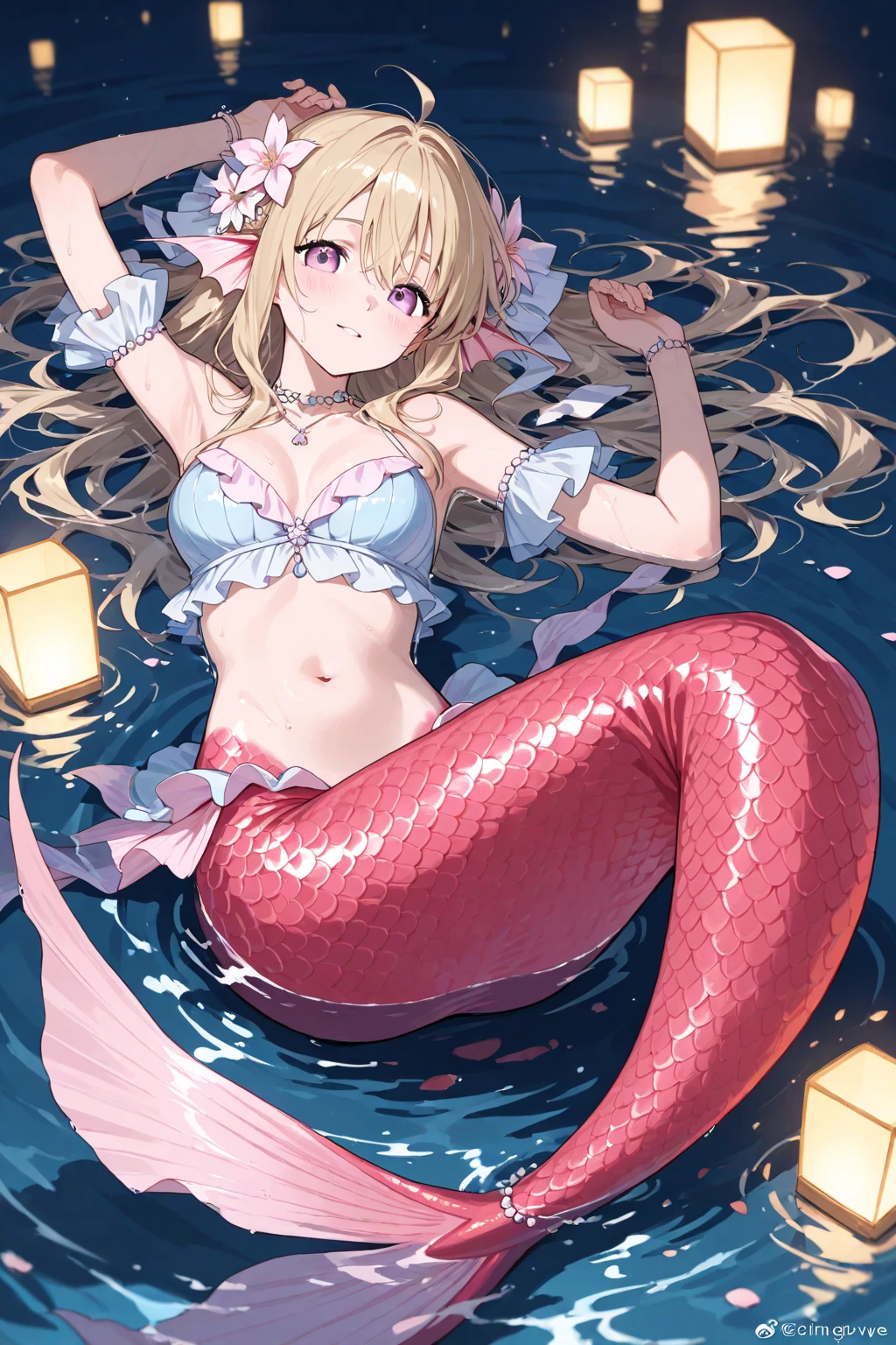 hitenkei style, claude monet, oil painting, ((mermaid)), ((topless)), nsfw, masterpiece, underwater, dark sea, 1 girl, erect nipples, intricately detailed, navel, bare shoulders, blonde hair, pearl necklace, fin hair ornaments, under sea, extremely detailed, bare breasts, puffy nipples, blue eyes, bare stomach, soaked, medium breasts, arm strap, swimming, teen, soft eyes, smiling, armpit, happy, half open eyes, lusty eyes, blushing, long hair, side bangs, sleepy eyes, large nipples, lifeless eyes, ((tongue out)), open mouth, ((long tongue)), ahegao, giant octopus, tentacles, tentacles wrapped around the body, tentacle on mouth, saliva, tentacle rape, slim waist, fucked silly, orgasmic face, ecstasy, dizzy, spiral eyes, heartshaped pupils