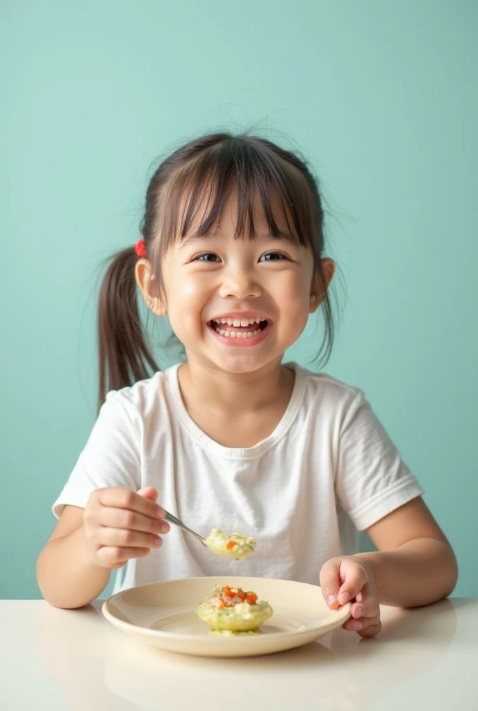 Image of a child eating healthy 