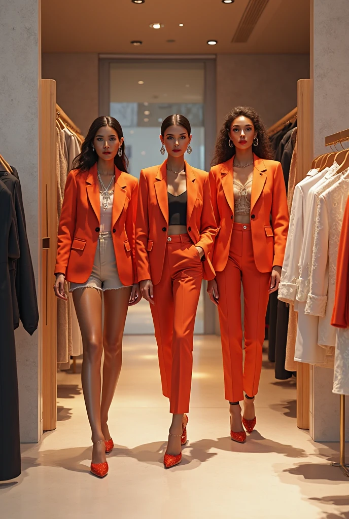 Create a fashion poster for the brand N'Lin, showcasing its chic and trendy style. The poster should appeal to young women aged 25-30, highlighting the brand's focus on fashionable and contemporary designs. Use a sleek and modern aesthetic with high-quality visuals that exude sophistication and style. Incorporate elements like bold typography, elegant models, and a clean layout that reflects the brand's identity as a leader in high-end fashion for young, stylish women. The overall design should convey a sense of exclusivity, confidence, and cutting-edge fashion.