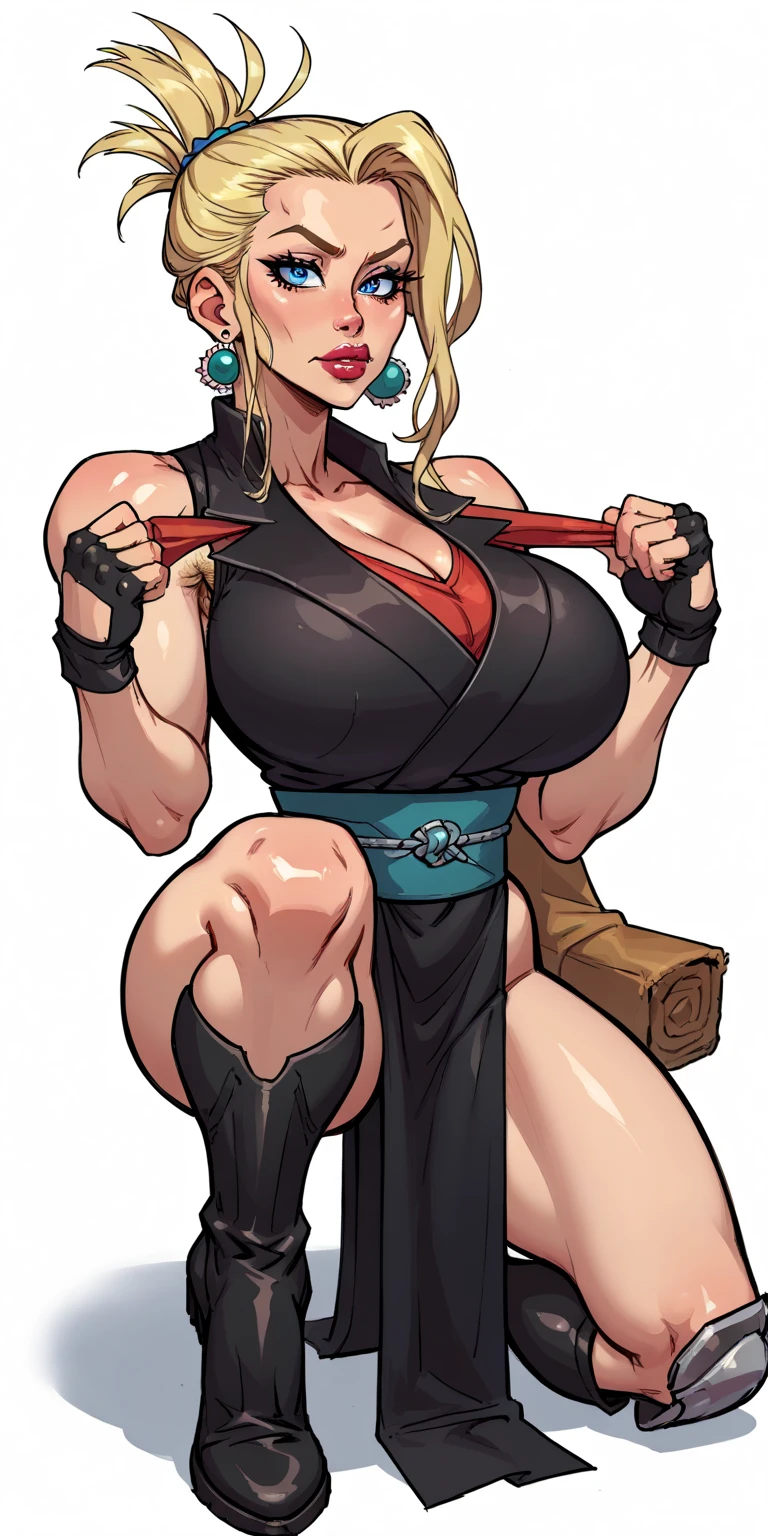real Life adaption of this character,her name is Tsunade senju from anime naruto ,hyper realistic ,very realistic detailed yellow hair, high resolution, photorealistic,very detailed,very realistic outfit, Japanese face,detailed shining eyes, calm expression,realism,((Tsunade)),((Wiping ass)),(stand on tatami),((mature female)),Thick body,((Solo)),(((completely naked))),(((Cheongsam with high slit))), ((Blush)),in ryokan,A MILF,trending on artstationh,intricate face details,(Curvy physique), vibrant, 4K, 12k resolution