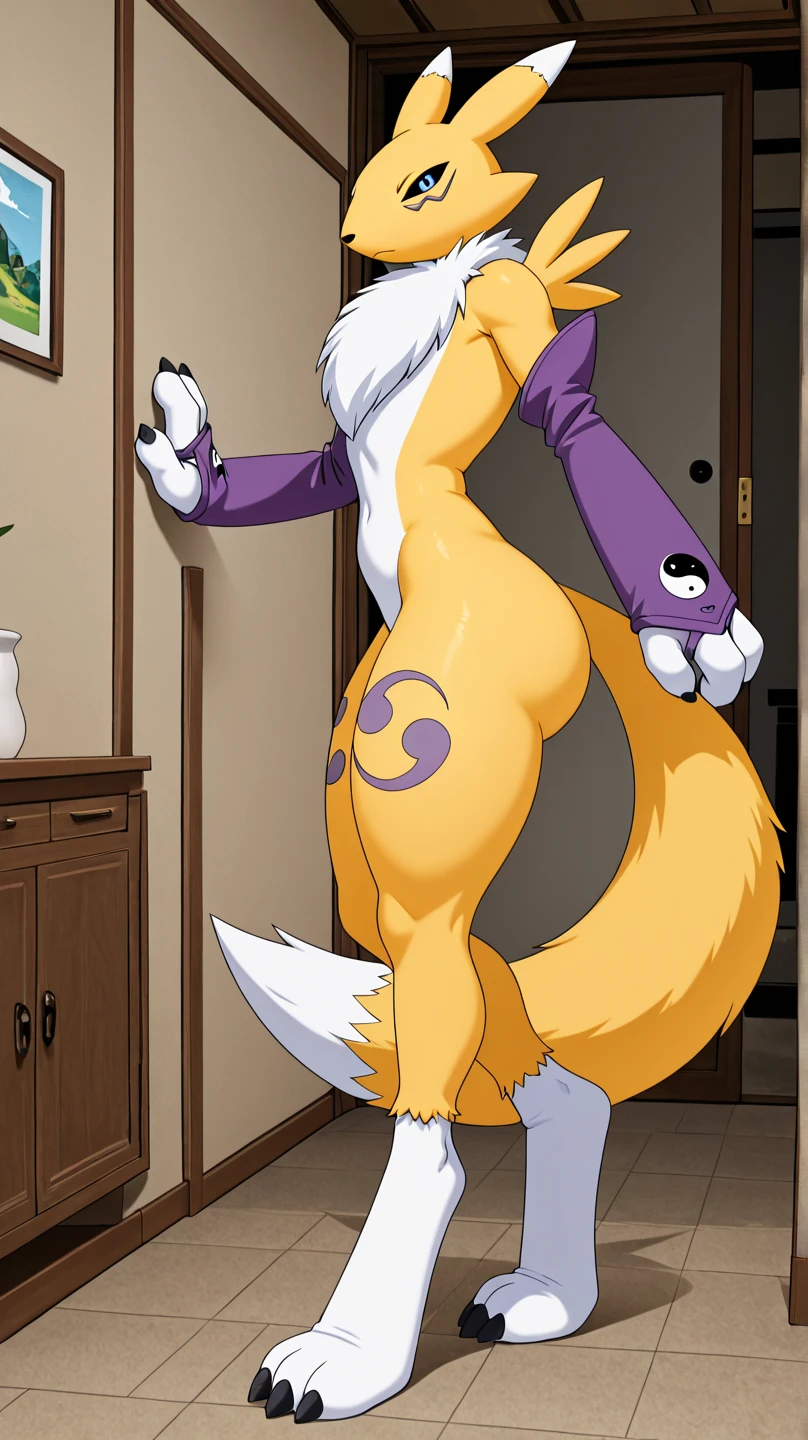 [by dacad],[by dimwitdog],[by notafurrytho],[by seibear], [by dangpa], [by ravieel], [by meesh], [by zaush], (renamon), (renamon marks), female, (smooth colors), fine breasts, (showering:1.6), nude, anthropomorphic animal, (facesitting), (amazing perspective), (amazing countershading), (verry tight vagina), (muscular butt), (long Tail), (fluffy tail), (side view:1.8)