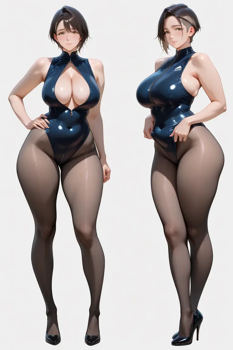 full bodyesbian,a beauti,standing on your feet,One-piece tights,Conjoinment,latex suit,Standing on the ground,huge tit,Slim,long leges,Stand up straight,nothing background,Slim,extra long leg,The iron is inserted into the lower body,Exhibited,Mannequin,Clear facial features,blue colored eyes,multi view