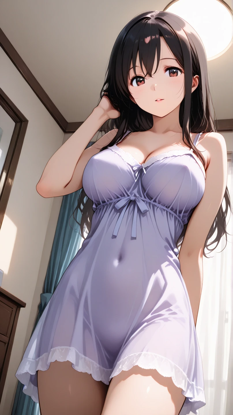 A beautiful and hot almost chubby mature woman.who is wearing a patterned short dress and is and standing in the resort. A smiling face、Sexy woman、A radiant smile、adorable、race、Frills、Colorful design、Full-length mirror、An inviting gaze、Gorgeous long and beautiful hairstyle、variation Hairstyle、Open neck blouse、Flower Garden、Sparkling、elegant princess、Highest quality、detailed、flower、Accessor、necklace、Cowboy Shot、16K、Beautiful eyes、solo, smile, Anatomically correct, High detail、(((凝ったデザインのドレス)))