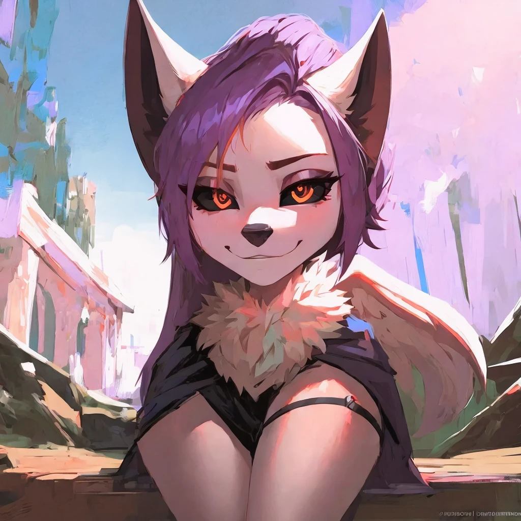 Furry,fluffy,animal,colored_sclera,fake animal ears,animal nose,large tail,coloured fur,no humans,big breasts,curvy,solo,looking at viewer,realive,close-up,<lora:Style_Furry_v1:0.6>,