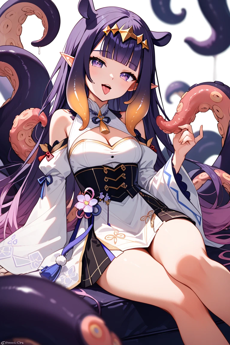 (light brown hair:1.2),(braided short hair:1.3),(hair tied up loosely:1.25),(big ribbon:1.3),(brown eyes:1.4),(Eye size:1.5),(sphere accessories:1.3),((feminine fashion:1.4)),(Background full of blooming flowers:1.5),(blush),(vagina:1.3),(small breasts:1.1),((focus on face:1.5)),((Close-up of buttocks:1.25)),(fashion color White、darkBlue、purple、pink:1.3),(😳:1.2),(Tentacles tangled:1.6),((NSFW1.1)),