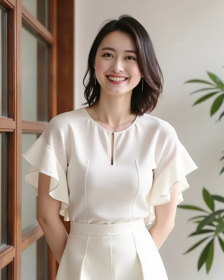 (masterpiece:1.4),(high quality:1.4),Female, 58 years old,(wrinkled face:1.2),(wrinkled body:1.3),grin,japanese mature,Sheath dress mini length