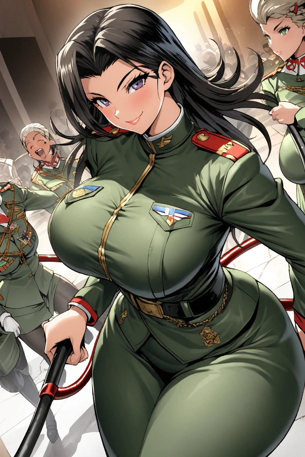 Two Women、Many people々、Two beauties、Two soldierilitary base、Two Women性軍人、crowd、Red military uniform、beret、Short tight skirt、soldier、30 years old、Ride a man、Rear Facesitting、Looking down at the viewer, Long Hair、Sitting on a man's face、Man being tortured、Bangs、 Highest quality, Focus on the thighs, Ahegao、Camouflage bra、Panties with camouflage pattern、Plump thighs、Large Breasts、Big Ass、Black Hair,My thighs are steaming between my legs 、Black knee socks、Sweaty knee socks、Angle from directly below、Massage the breasts、Throb、Seduce、Acme convulsions、Obscene sound effects、Shake your hips、Naughty sound effects、The soles of my feet are sweaty、Smelly feet, Sweaty feet、Cunnilingus、Panties licked、Sexual convulsions、orgasm、Cowboy Shot、Big Ass、Browser Caution