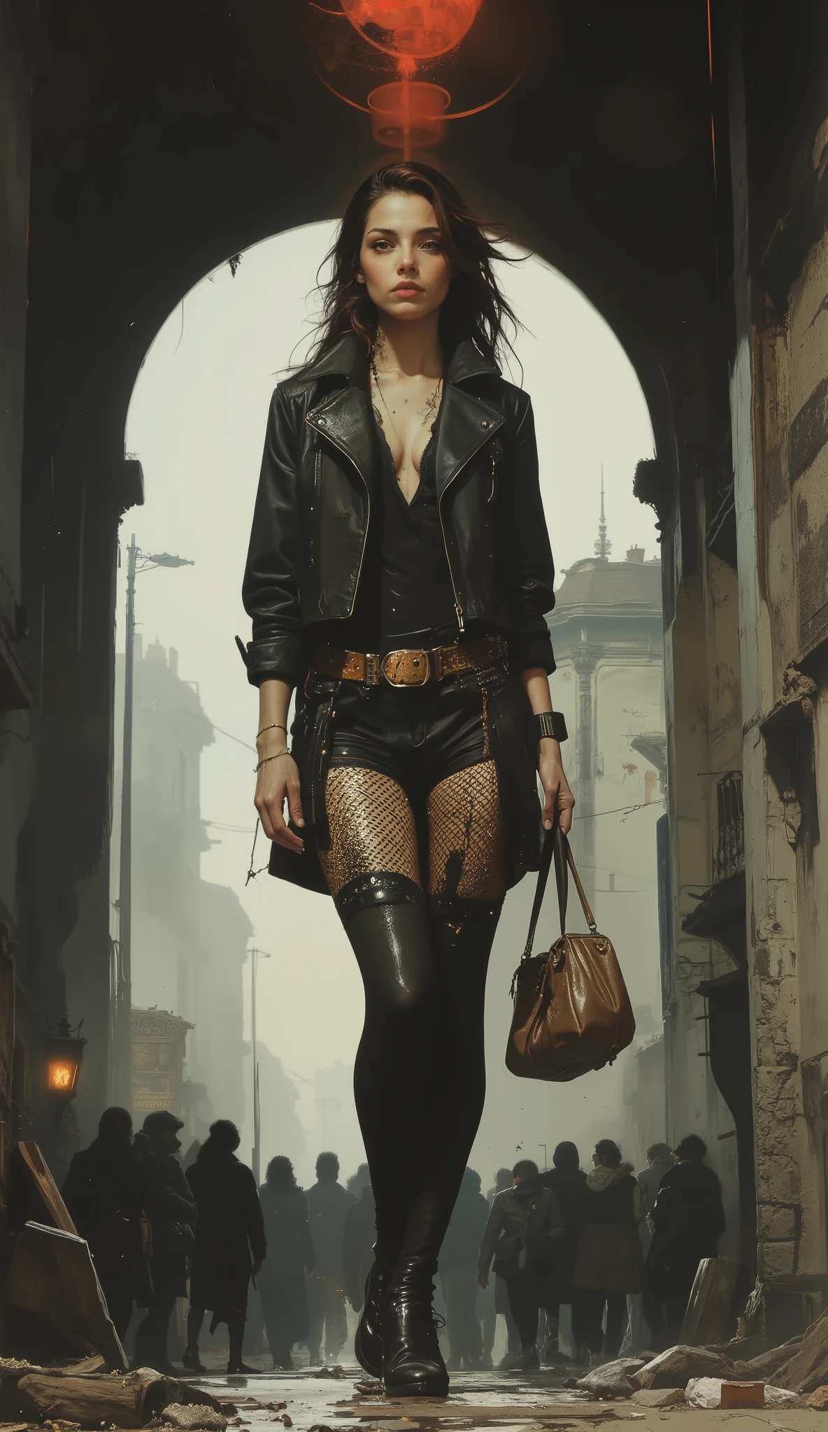 fashionable，    women stealing cameras , Tights， Baptiste Mengley rate,    full body