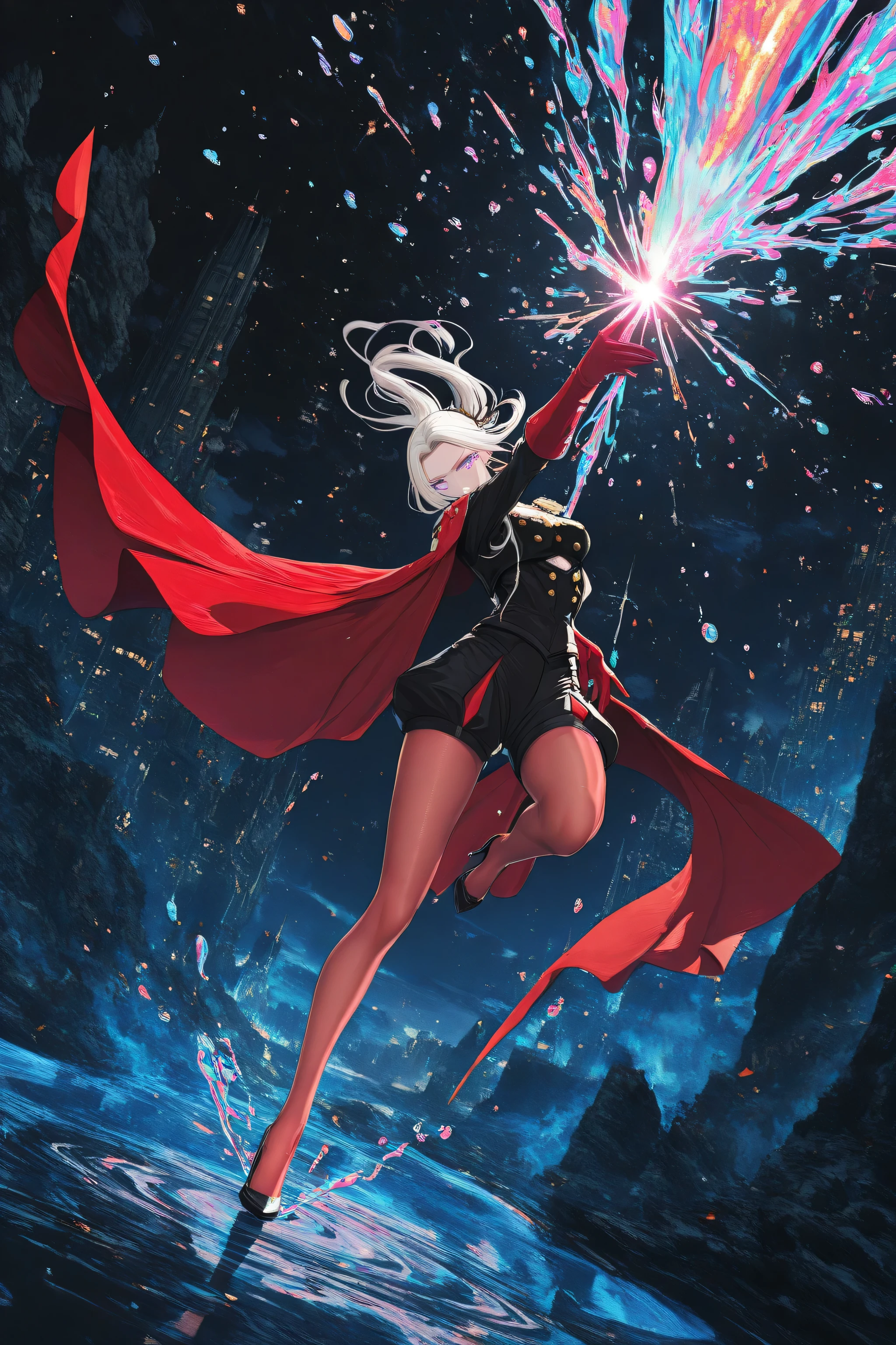 (adult Edelgard:1.0, dynamic pose:1.0, translucent:1.0, subsurface scattering:1.0, transparent pantyhose, high definition eyes,3DMM,eyesHD, liquidy, drenched clothes),uncommon angle, uncommon perspective, scenery,