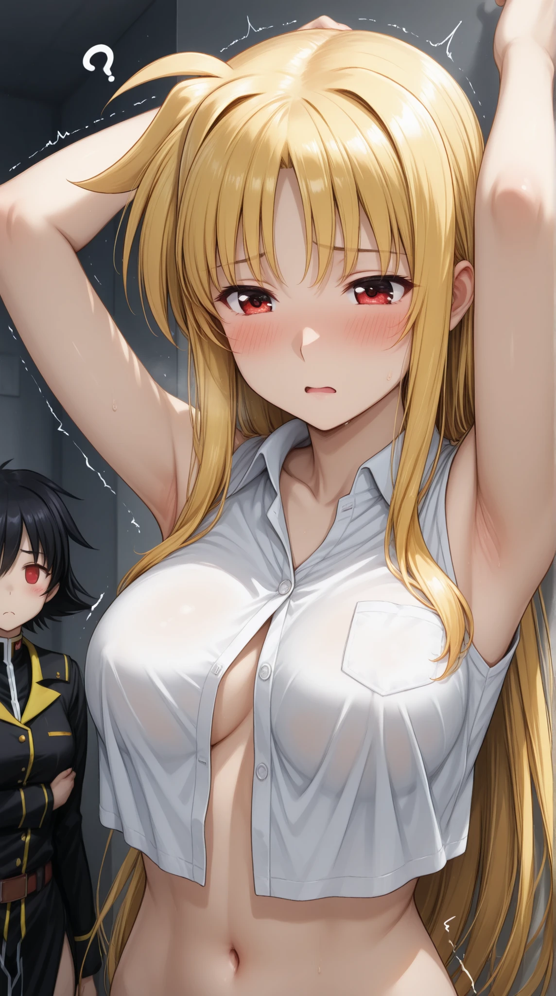 {artoria pendragon_fate ubw:1.15},blond hair, ((beautiful dark green_eyes)), , ((Strong light )) ,  1 girl,, alone,((surprised eyes:1.7)),  hair between eyes,(wet white lace panties:1.5),, bare shoulders,, cleavage, thighhighs, ((( ponytail))), ((torn wet white shirt, see-through　nipples:1.5)) , beautiful light, , close up face:0.2,　detail navel , detail thin thigs, ,  ((sitting on blue liquid:1.8)),                                                                                                                                                                                          wet white lace panties , trouble eyebrow,                                 　　　　　　　　　　　　　　　　　　　　　　　　　　　　　　　　　　　　　　　　　　　　　　　　　　　　　　　　　　　nsfw,(ecstasy:1.8) ,(slut:1.6),(vulgarity:1.7),(fucked silly:1.8),(steam:1.5),(wet:1.5),(trembling:1.5),(Turning the face side to side:1.5) ,(drooling:0.6),(sweat:1.5),closed mouth:0.8, wince,(orgasm:1.7), trembling:1.8,　　　　　　　　　　　　　　　　　　　　　　　　　　　　　　　　　　　　　　　　　　　　　　　　　　　　　　 beautiful upper body, Beautiful body, beautiful character design, perfect eyes, Perfect face, expressive eyes, Turning the face side to side,(church:1.5),in the center of the image, official art,High Definition CG Unity, Perfect lit, bright_front_face_lit, ,(Highest_quality:1.0),4k,Super detailed, photograph, 8K, nffsw, High resolution, absurd:1.2, kodak portrait 400, film grain, Lens flare, (lively_color:1.2) (beautiful,small breasts:1.4), (beautiful_face:1.3),(narrow_waist),((blush)), ((detail nipple)),,saber, dress, pony tail