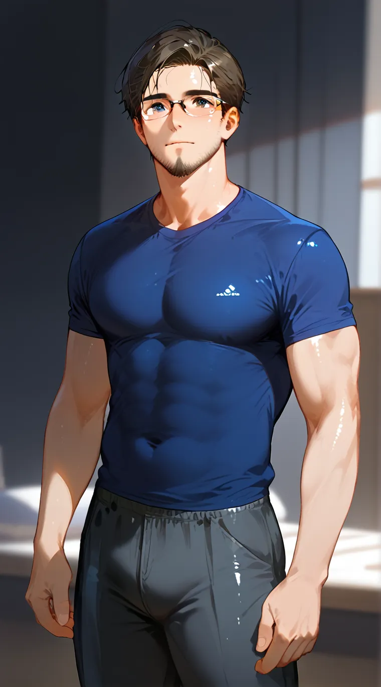 full body in image, full naked man, naked body, male body, simple hair, jogger pants, short hair, athletic and slim body, slight muscle definition, natural physique, dynamic pose, flat stomach, detailed pose, body, simple background, expressive face, focus on face, line art with subtle details, sketch highlighting natural masculine structure, emphasis on lean and natural muscles, realistic proportions, expressive male figure, full body prominently displayed
