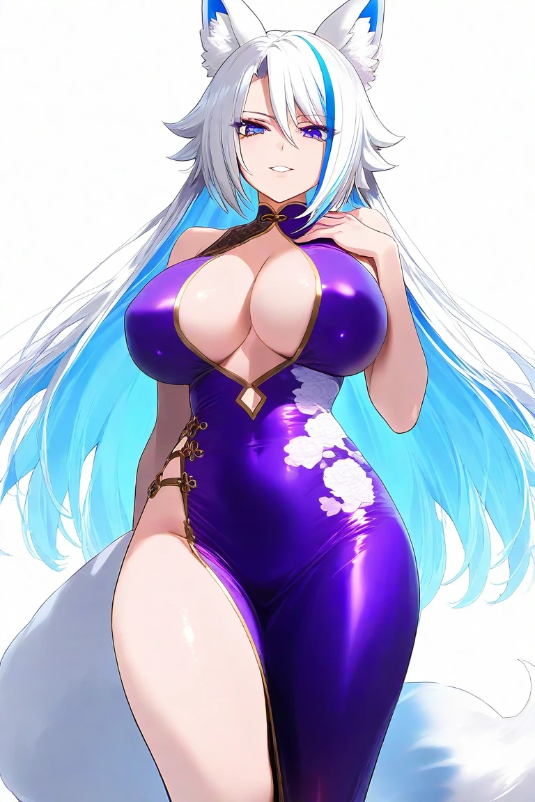 1 very mature girl, very long hair, silver hair, sexy body, Very big breasts, Wide thighs, Dancer dress, sexy dancer dress