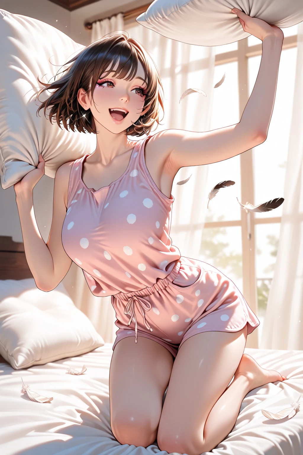 (((missionary position vaginal sex))),(((having vaginal sex))), (((lying down))),(((pov))),delicate and cute girls with brown hair,((cheerleading uniform)),(((tennis uniform))),(((cheergirls dress))),(tcheerleader)))、16years、Super8K Ultra High Definition、Delicate texture、 Medium Hair、flat chest、(((pleated mini skirt)))、(((Wear a cheergirls wear )))、,Plain clothes,spreading her legs,exposed panties,nsfw,big breast,(((in hotel))),(((lying down on the bed,spreading legs open wide with knees bent,creating the shape of the letter M))),(((,Wearing detailed frilled white panties))),penis,penis insert(((pink taste cheergirls uniform))),showing armpit,ponytail