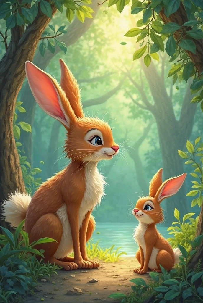 Big Rabbit smiled and said:
"Yes, but the sun is setting, we should go back home."