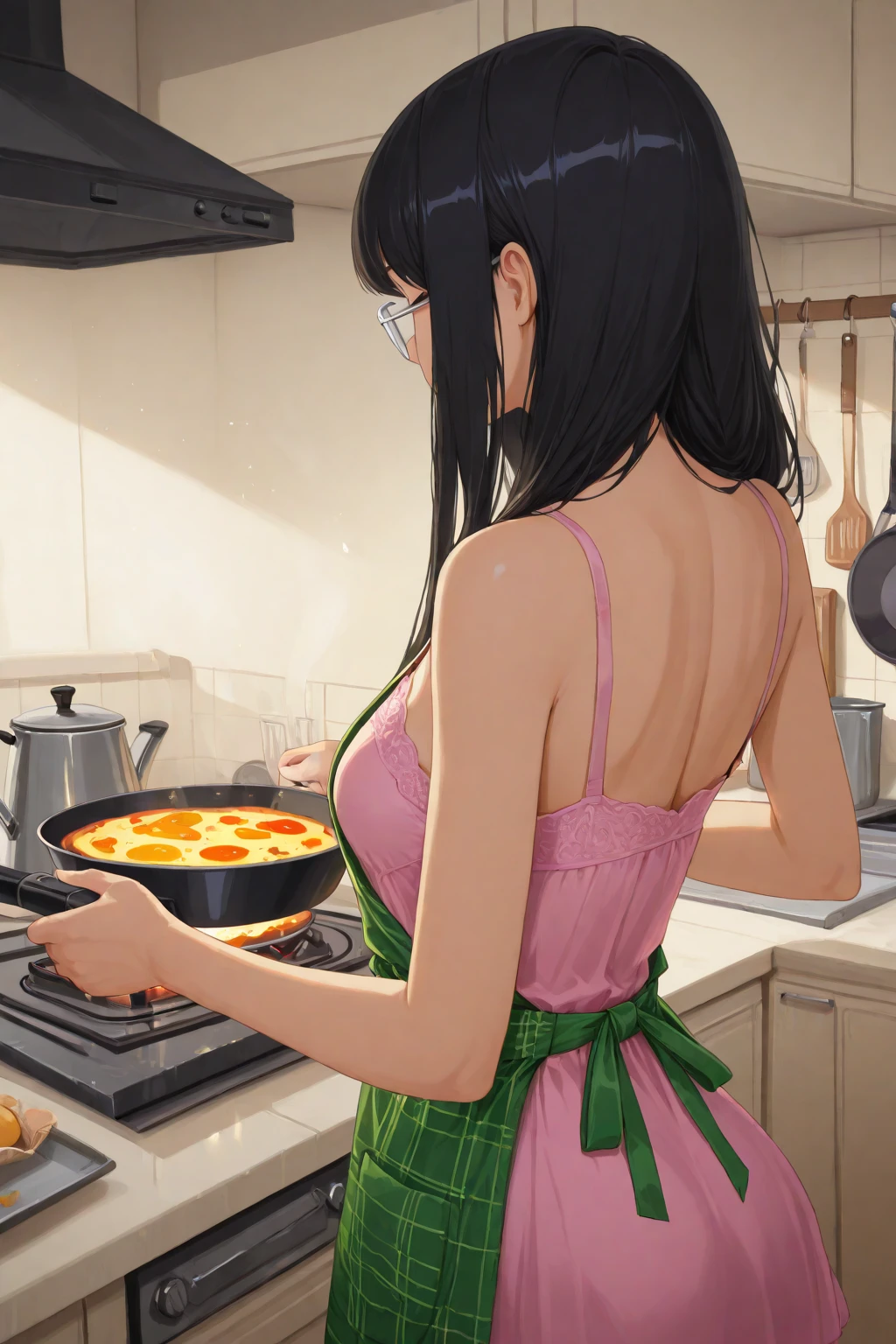 Micro  girl making biryani