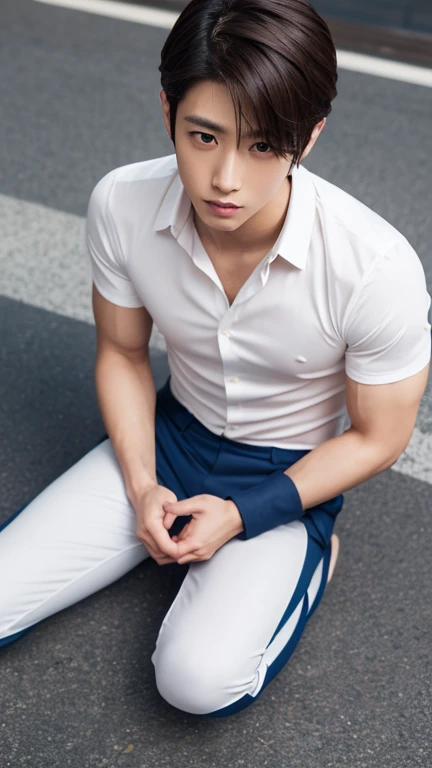 Two handsome Chinese muscular boys, 15-18 years old, bright light, white skin, delicate facial features, eye repair, perfect eyes, perfect face, face repair, virtual engine, HD repair, wearing golden underwear, on the grass outdoors, (((full body image))), bright light, studio lighting, 8k, high resolution, HD HD, surreal, ∨ 5