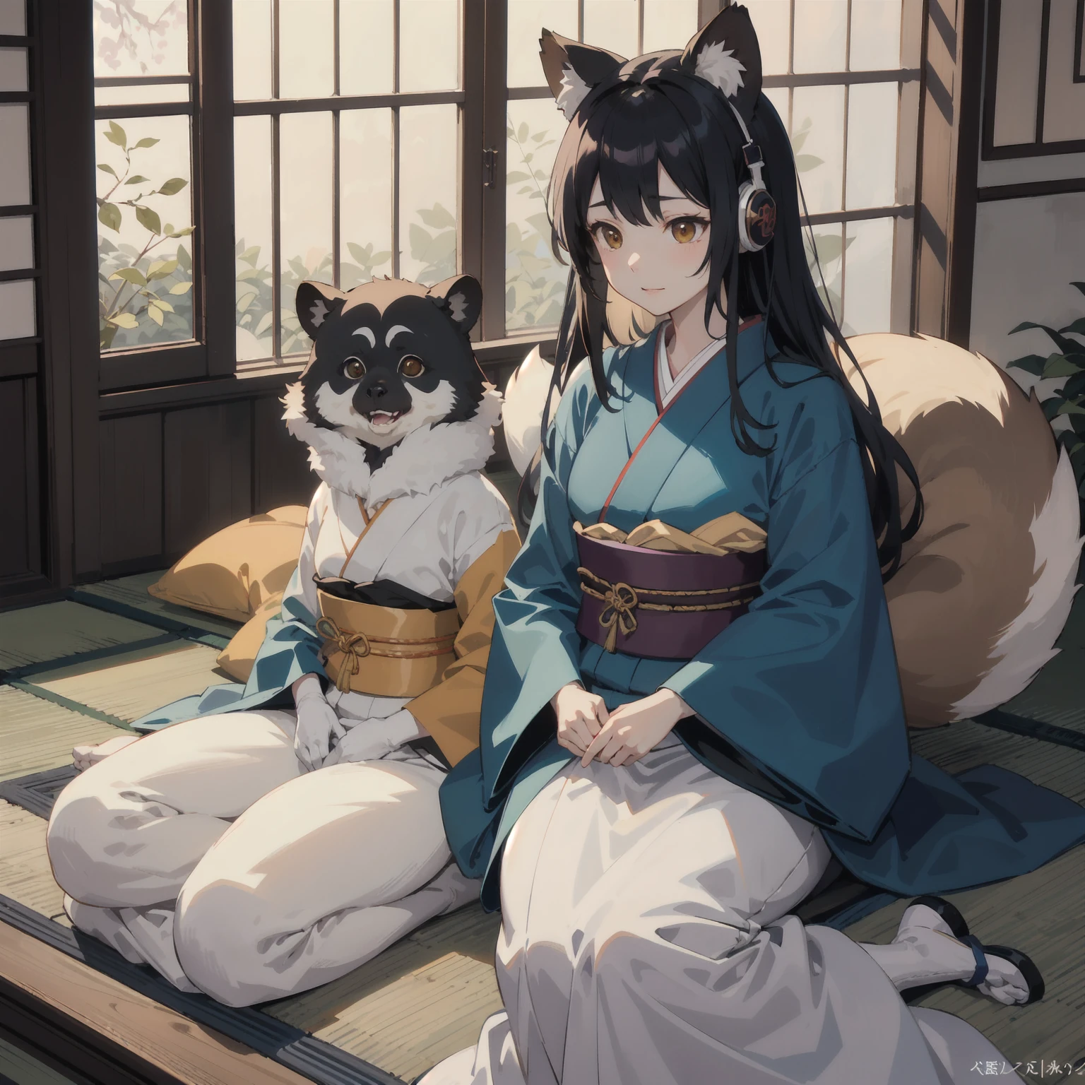 score_9,score_8_up,score_7_up,score_6_up,score_5_up,score_4_up,source_anime,1girl,<lora:kuon_pony:0.8>,kuon \(utawarerumono\),japanese clothes,kimono,long hair,tail,sash,low-tied long hair,<lora:tabi_pony-000015:0.6>,white socks,tabi,sitting,shy,soles,