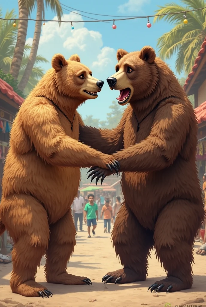 baby face, Musclegut, big chest, cute bear boy, brown fur, Make eye contact, blush, embarrassing, sweating, erection, Glans, ejaculate, roar, fair