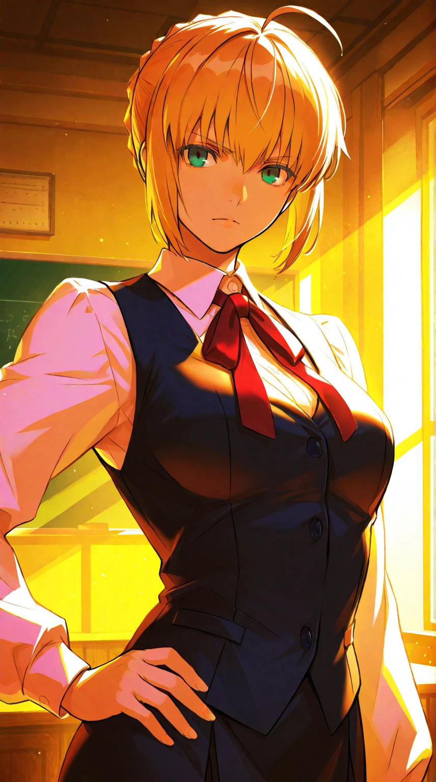 Seras Viktoria, Red top ,1girl , Red skirt, beach, masterpiece, medium ass, good Athonomy , indoors, library, detailed, lifts her skirt