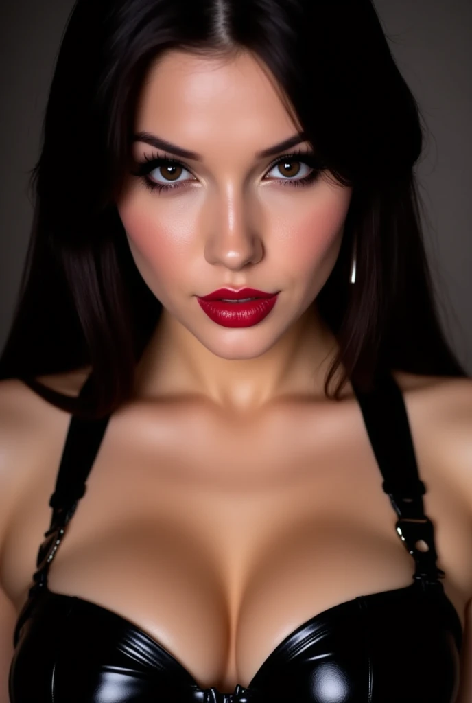 ((portrait close up)) ((very beautiful and gorgeous russian supermodel)) ((sad face, sad expression, sad gaze)) ((blue eyes)), ((very pale skin)) ((dark eyeshadows make up)) ((very red lips)) ((very long black hair covering one eye)) ((big breast:1.5)) ((skinny body:1.3)) ((wear black lace coat)) ((lying reclined on pillows on bed)) ((inside black room has background at night, lights out, small room, empty room)) (()) ((high definition:1.5), ((masterpiece:1.5))((8k:1.5)) ((Best quality:1.4)), more_details:-1, more_details:0, more_details:0.5, more_details:1, more_details:1.5