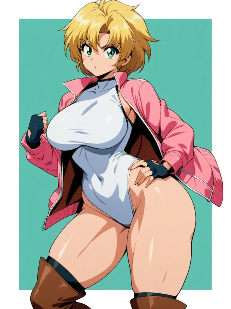 kurapika, curvy, huge breast, thicc ,captain kirb Style, standing, sexy
sexual