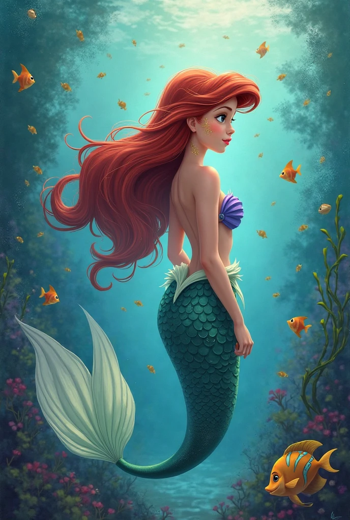 Ariel the little mermaid animated