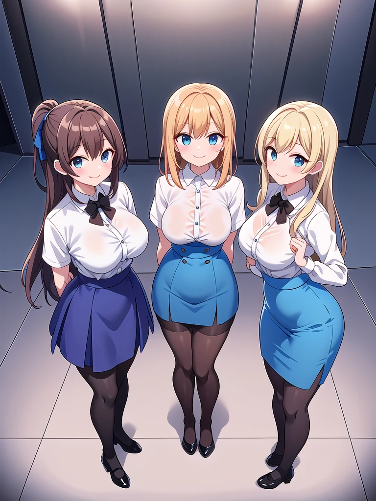 (open mouth:1.2), (long tongue:1.2), (mouth drool:1.2), highest quality,wonderful,finely,extremely detailed CG Unity 8K wallpaper, (3 girls, Micro Bikini), (gigantic breasts), (grabbing breast:1.2), ,(zettai ryouiki:1.4), (topless:1.1), (cum on nipple:1.3)