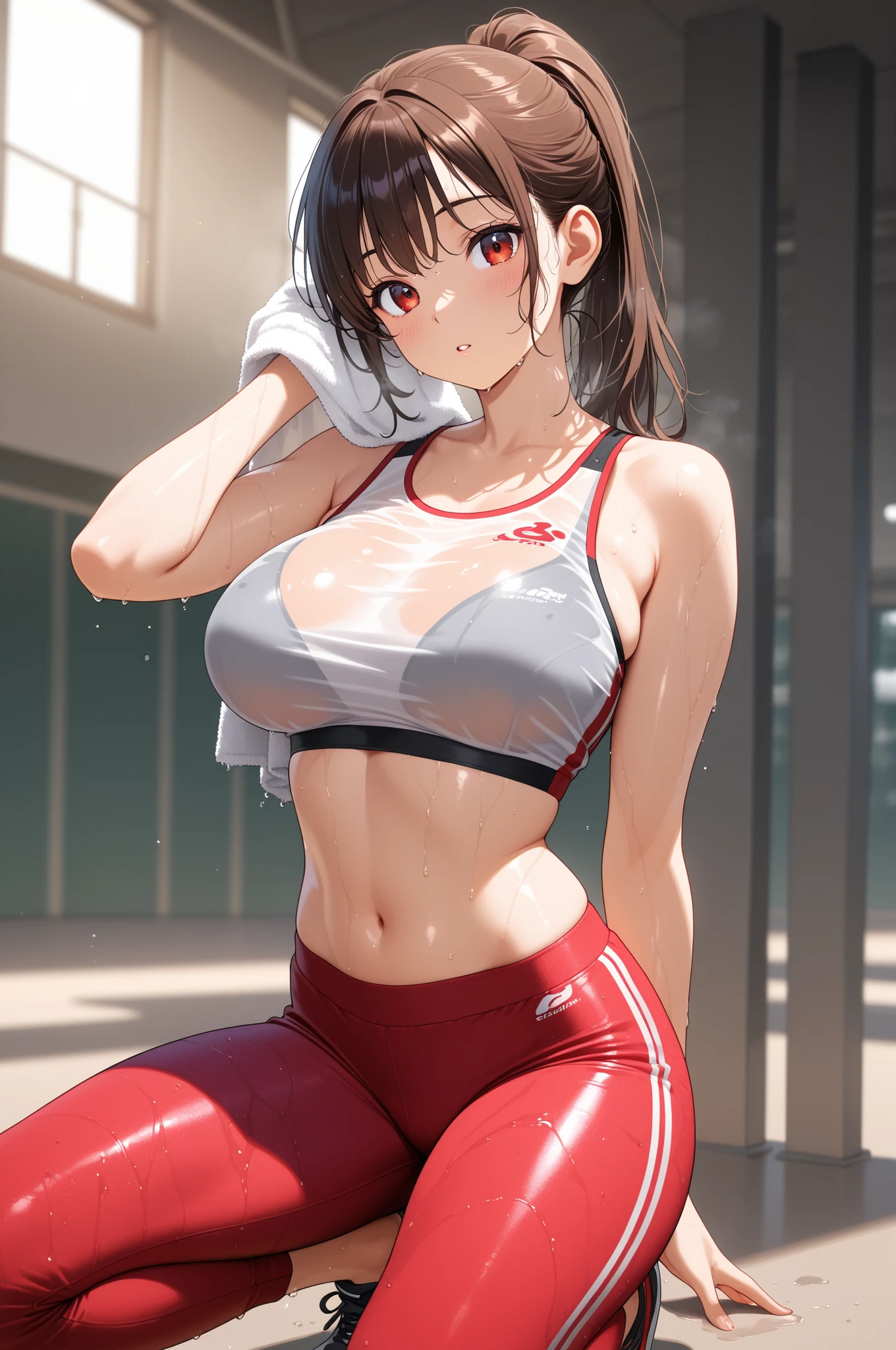 1female,41 years old,熟妇,mature,plumw,extremely large bosom ,Pornographic exposure, 独奏,(Background with:soccer court) She has short black hair,Running on the football field,Someone was chasing him,seen from the front, hair straight, mostly cloudy sky,(((tmasterpiece),(Very detailed CG unity 8K wallpaper),best qualtiy,cinmatic lighting,detailed back ground,beatiful detailed eyes,Bright pupils,Redlip(Very fine and beautiful),(Beautiful and detailed eye description),ultra - detailed,tmasterpiece,)),facing at camera,A high resolution,ultra - detailed),revealing breasts,Bare genitalia, Bulge,legs are open,Raised sexy,Camel toes,Flushed complexion,Open-mouthed,frontage,soccer player,(Wearing:Sexy Football Jerseys,nakeness,Bare genitalia,Bare breasts,Stockings)