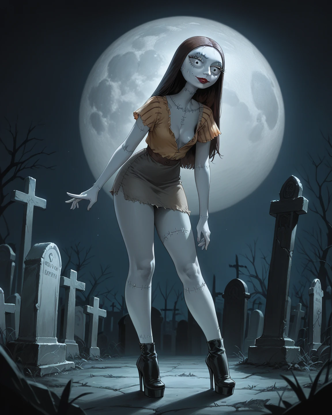 Ghost Woman big size cilicone tits pixar animated bikini horror nightmear