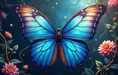 Blumiger Schmetterling