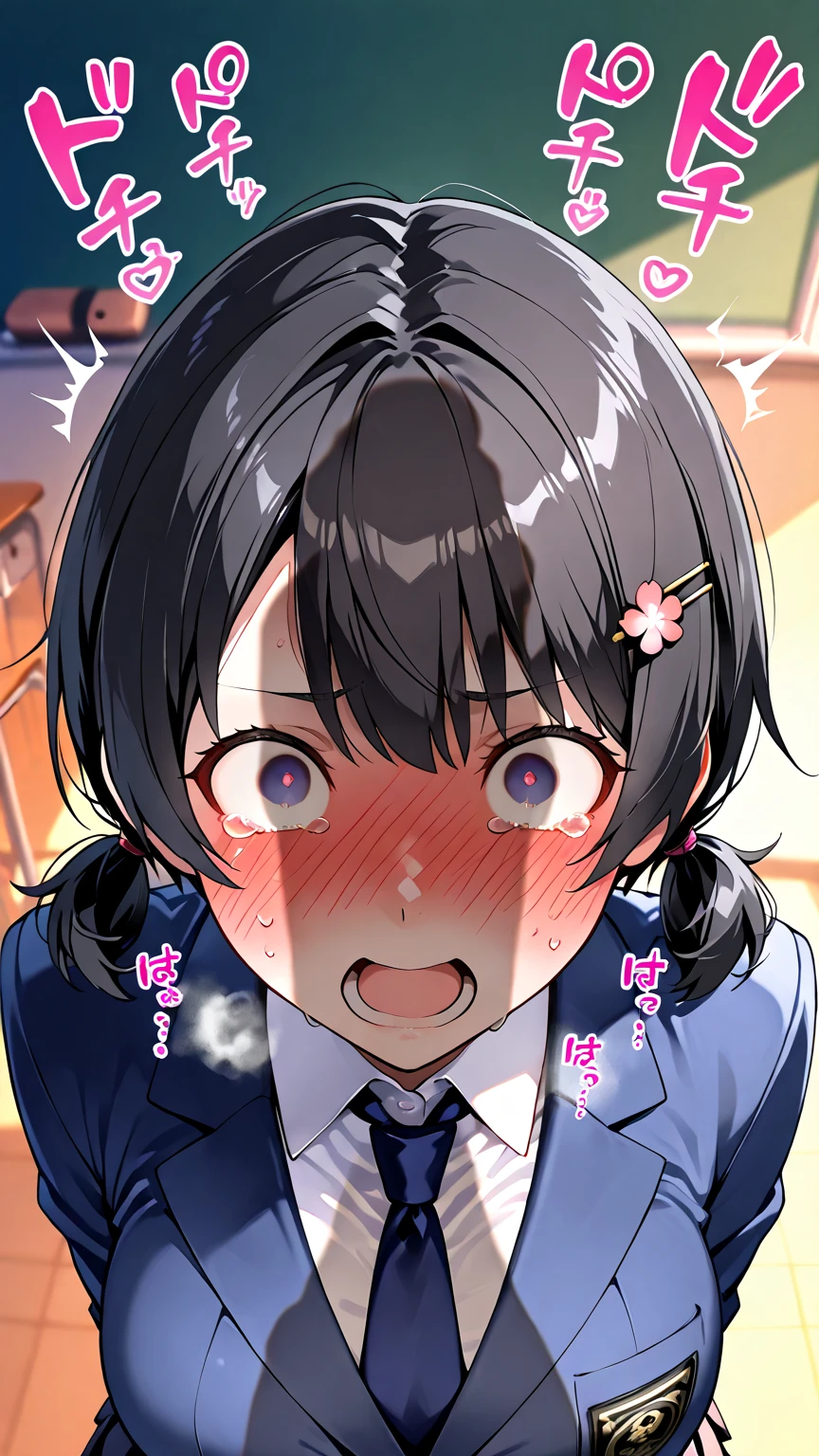 woman,20-year-old,, venue,night,(((Bunny girl))),Laughing with your mouth open((pantyhose))(Short Bob),((Black Hair)),blush、Surprised face,