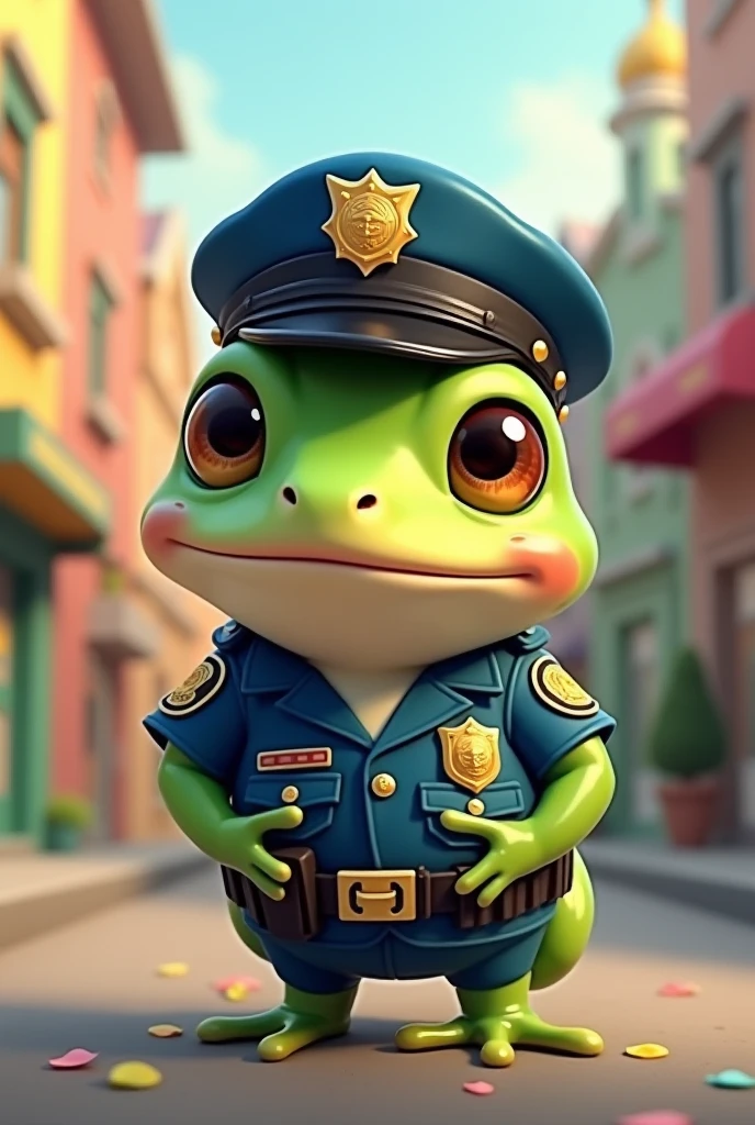 portrait of a cute (dicuki:1.1) as a cute policeman , <lora:dicuki:1.1>, digital art , trending artstation, 4k, high detail
