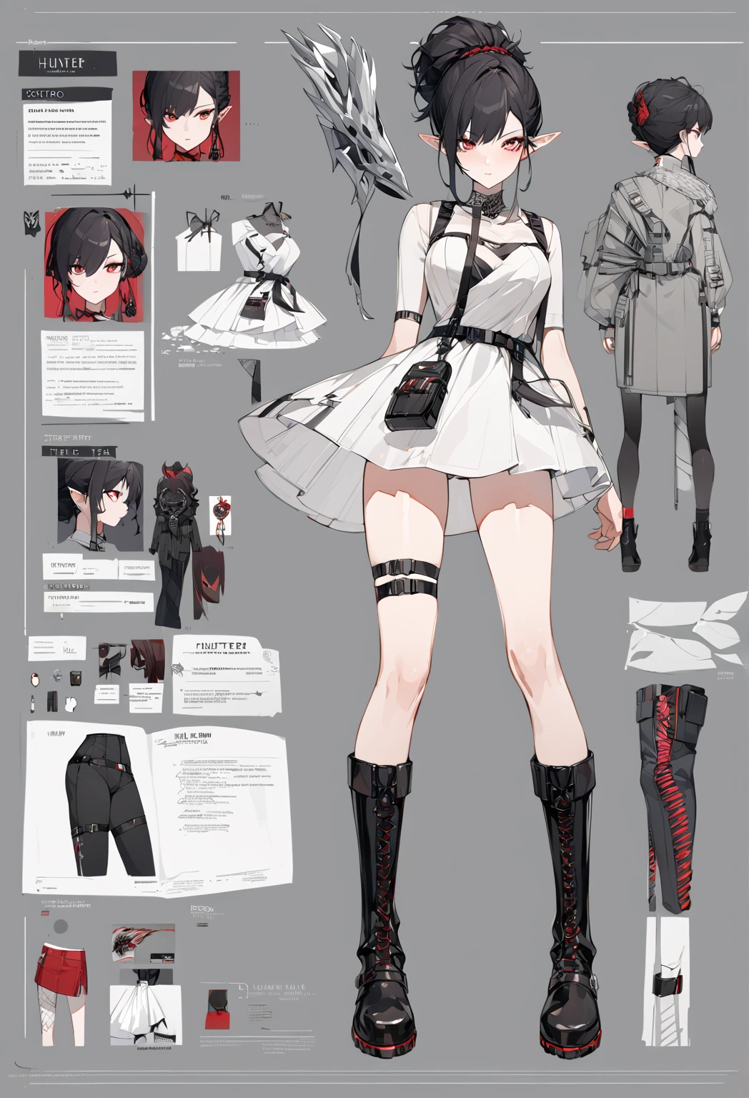 multiple views, pencil sketch, (sketch:1.25), (little girl,small breasts,), ((no shoes)), shy, best quality, graphite \\(medium\\), ske, gradient, rainbow, note, Line draft, highres, absurdres, (ultra-detailed:1.1), (illustration:1.1), (infographic:1.2), pajamas, (all clothes configuration:1.15), (solo), perfectly drawn hands, standing, cohesive background, paper, action, (character design:1.1), 
<lora:grace-v100-000028:0.8:lbw=OUTALL>, grace, 1girl, gloves, breasts, black hair, navel, pants, red eyes, sneakers, goggles on head