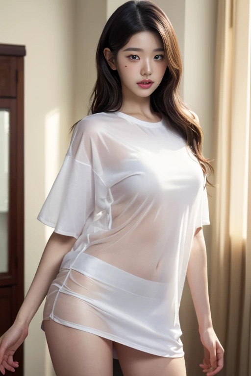 detailed body, attractive body, perfect human body, realistic face,
(ultimate quality, masterpiece, highres:1.0), realistic:1.6, photorealistic,
[8k UHD photos, UHD high quality photos, Super detailed and super clear images],
Close-up of a Vietnamese girl with a detailed body, attractive body, perfect human body, realistic face,
(ultimate quality, masterpiece, highres:1.0), realistic:1.6, photorealistic,
[8k UHD photos, UHD high quality photos, Super detailed and super clear images],
Close-up of a Vietnamese girl with a beautiful face, tall and beautiful like a photo model,
, leggy, round face, big round eyes, Charming smile, Red lips, long curly eyelashes, big dimples, pointed chin, plump face, bright white skin, slim waist and long legs, wearing rings and earrings,
 Her face resembles Tuyet Linh, Tall and plump figure, wearing a super bright and shiny white silk ao dai, walking in park at night, cute pose,
Super shiny silk ao dai, wearing see-through ao dai, wearing underwear,