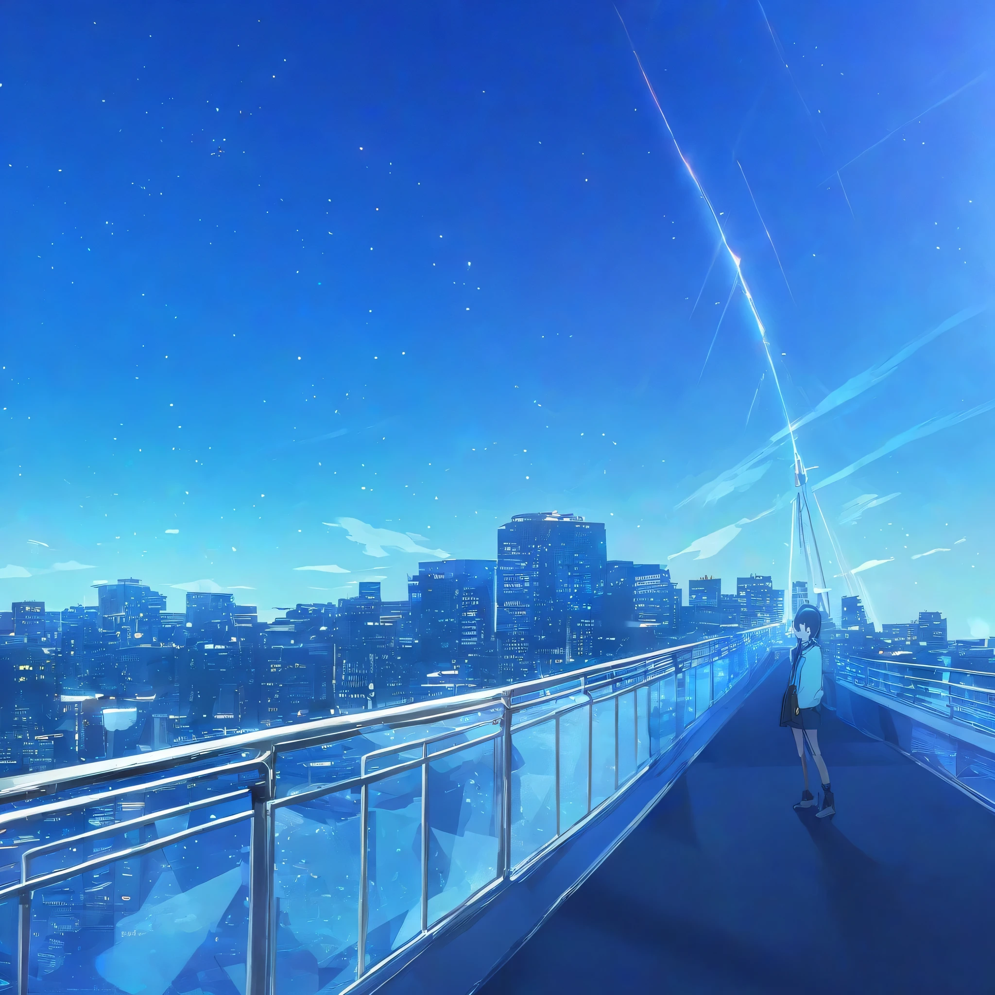 Makoto Shinkai、「Distant Hometown(star)of Blue Memories」、Space