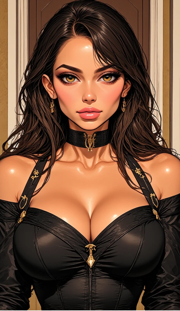 "(best quality,4k,8k,highres,masterpiece:1.2),ultra-detailed,(realistic,photorealistic,photo-realistic:1.37),Adriana Lima,beautiful detailed brown eyes,beautiful detailed lips,extremely detailed eyes and face,long eyelashes,gorgeous appearance,natural beauty,confident expression,stunning model,fashion industry icon,fierce look,flawless skin,subtle makeup,sultry pose,dark brown hair,stylish outfit,luxurious background,professional photography,vivid colors,warm color palette,soft lighting"