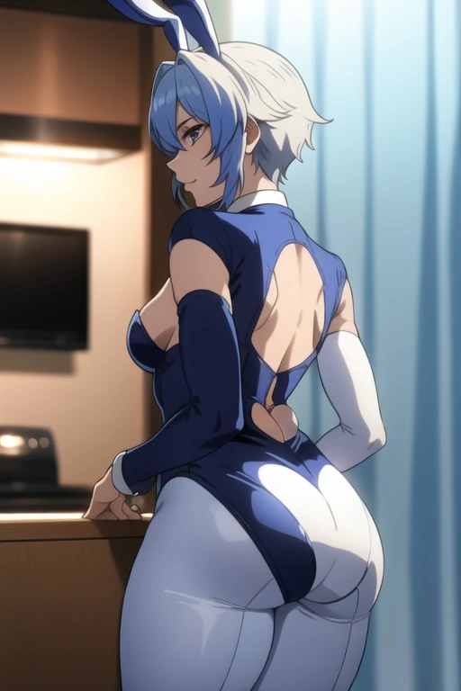 1girl, sharp, masterpiece, detailed, high resolution, best quality,
detailed face,
<lora:CPER_Lucy-DEF:0.8> , Lucy, colored hair, short hair, red eyeliner, android seams, leotard, off shoulder jacket,
from behind, looking back, looking at viewer, <lora:AppleButt-v1:0.7> , Apple_butt, huge_ass,