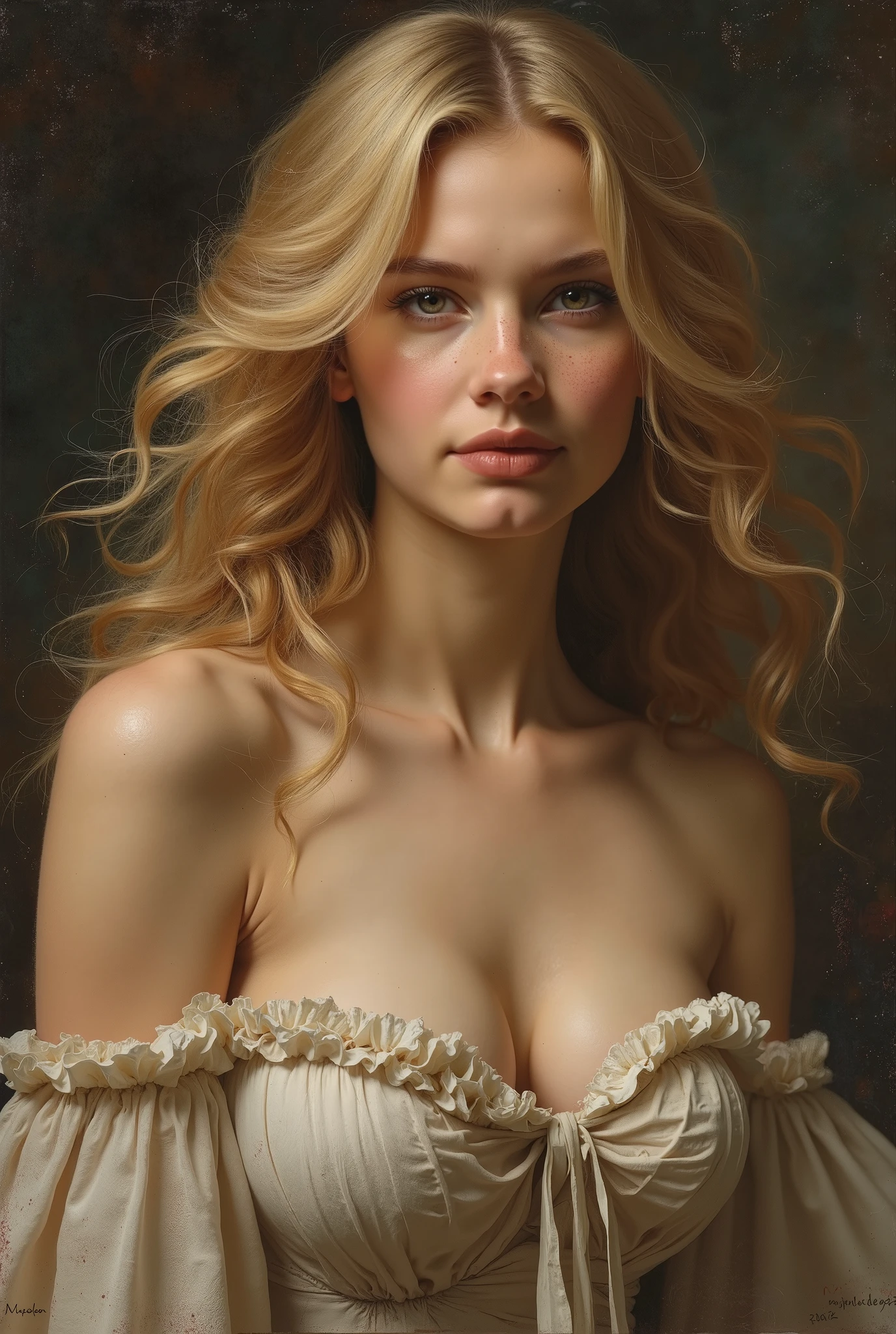 naked woman, (hairy vagine:1.1), (pancakes with jam:1.2), a pile of pancakes, (kitchen interior:1.2), bright light from behind, carving, ilumination, fantasy, intricate, elegant, highly detailed, lifelike, photorealistic, illustration, concept art, smooth, sharp focus, art by Brian Froud and James Jean and Artem Demura and Krenz Cushart, [[[[chest]]]], [[[[neck]]]], [[[[shoulders]]]], perfect eyes, perfect iris, perfect lips, perfect teeth, perfect skin, soft front light, glow, HDR, (muted colors:1.2)