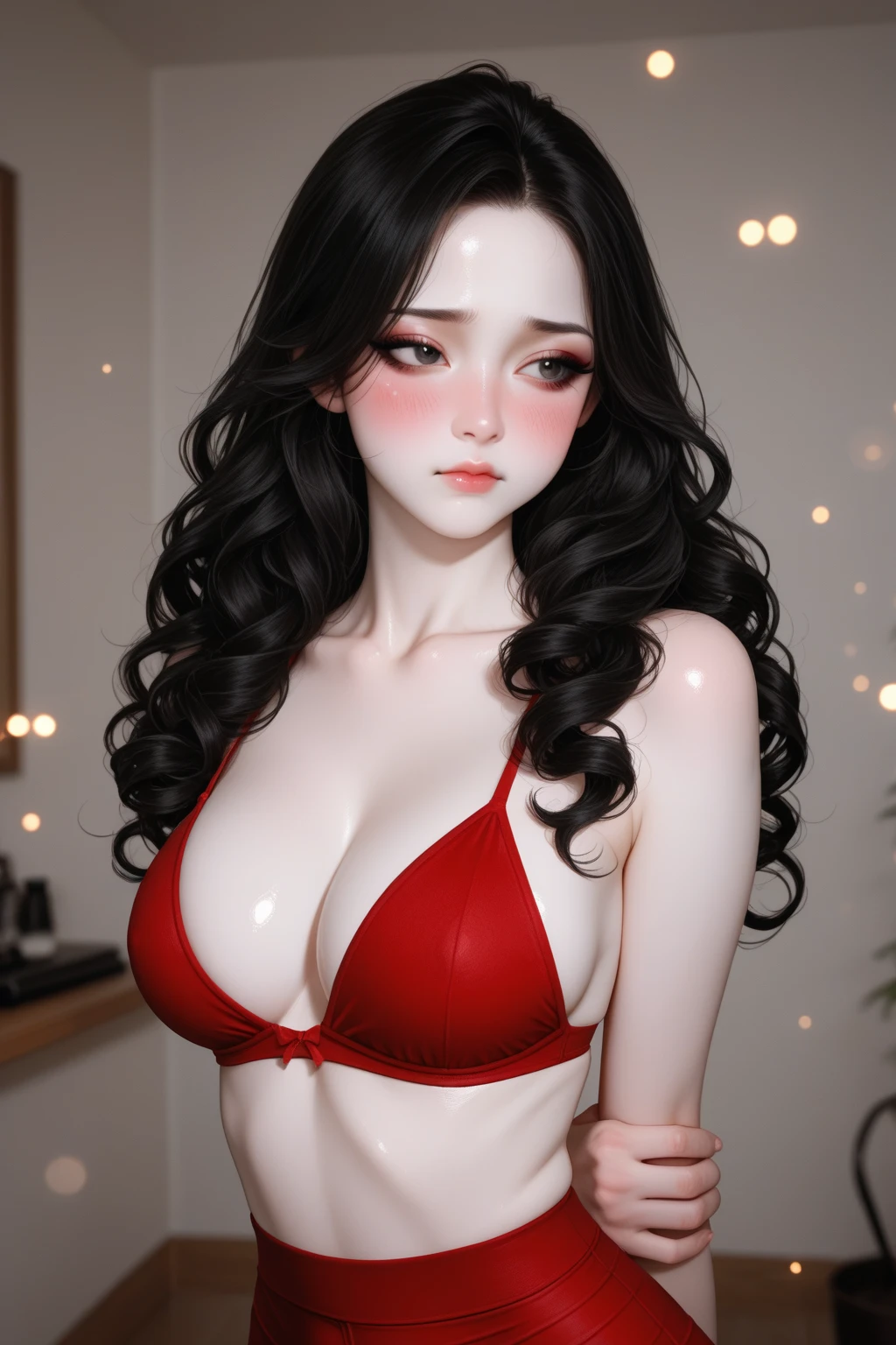 ((masterpiece:1.4)、(highest quality:1.4)、(realistic:1.7))、master piece:1.4、(Finest rendering:1.4)、Ultra-realistic portrait of the beautiful queen of Mars、super pretty girl queen、((1 girl:1.4))、Shiny natural skin texture、(super ultra ultra bikini:1.4)、(Luxurious shiny latex:1.4)、(luxury red latex:1.4)、19 years old、(cute tattoo:1.4)、(perfect female body:1.4)、(Upper body photography:1.4)、sharp focus、girl portrait photography:1.4、8k、realistic photo images:1.4、close up photo、fantasy art、soft front light、beautiful face、beautiful breasts、big breasts:1.2、sexy butt、detailed eyes、beautiful and attractive eyes、beautiful eyes、narrow waist:1.4、(9 life size beautiful style girl:1.4)、(Beautiful girl with long legs and good style:1.4)、beautiful feet、Raw photo、red lips、(tiara:1.4、choker:1.4、necklace:1.4、earrings:1.4)、1 screen display、Beautiful girl standing on the ruins of the ancient Martian kingdom