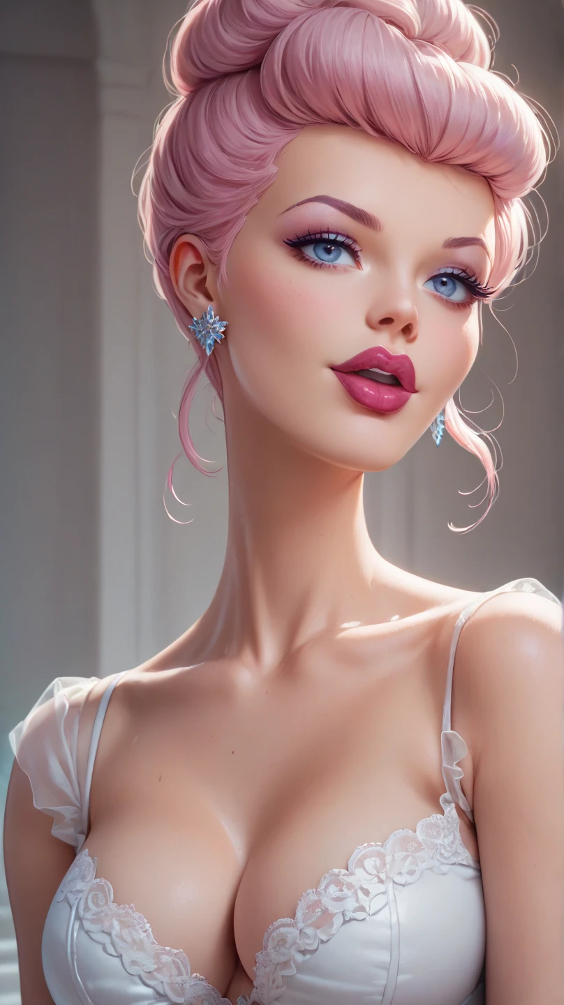 Marilyn Monroe in a pink and blue outfit laying on a bed, red hair, unreal engine, artstation, detailed, digital painting,cinematic, unreal 5, daz, hyperrealistic, octane render, ((intricate details)), detailed eyes, hdr, ((intricate details, hyperdetailed)), (closeup of the face)