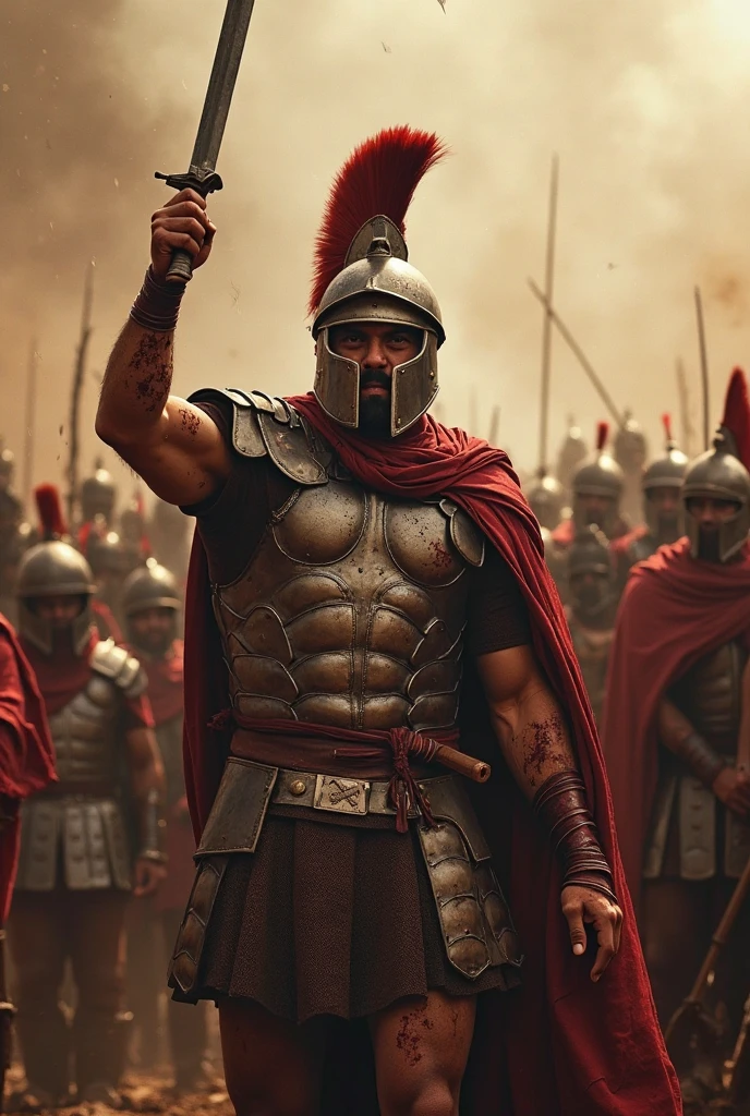 pureerosface_v1, easynegative, spartan warrior, spartan armor, spartan helmet, plumed helmet, spiked spartan helmet, cloak, spear, shortsword,
Portrait of Spartan Warrior, loud roaring, Angry face, episch, 8K, schaut direkt in die Kamera, frontansicht, steht gerade,,
atmospheric haze, Film grain, cinematic film still, high budget, cinemascope, moody, epic, OverallDetail, gorgeous, 2000s vintage RAW photo, photorealistic, candid camera, color graded cinematic, eye catchlights, atmospheric lighting, skin pores, imperfections, natural, shallow dof,
