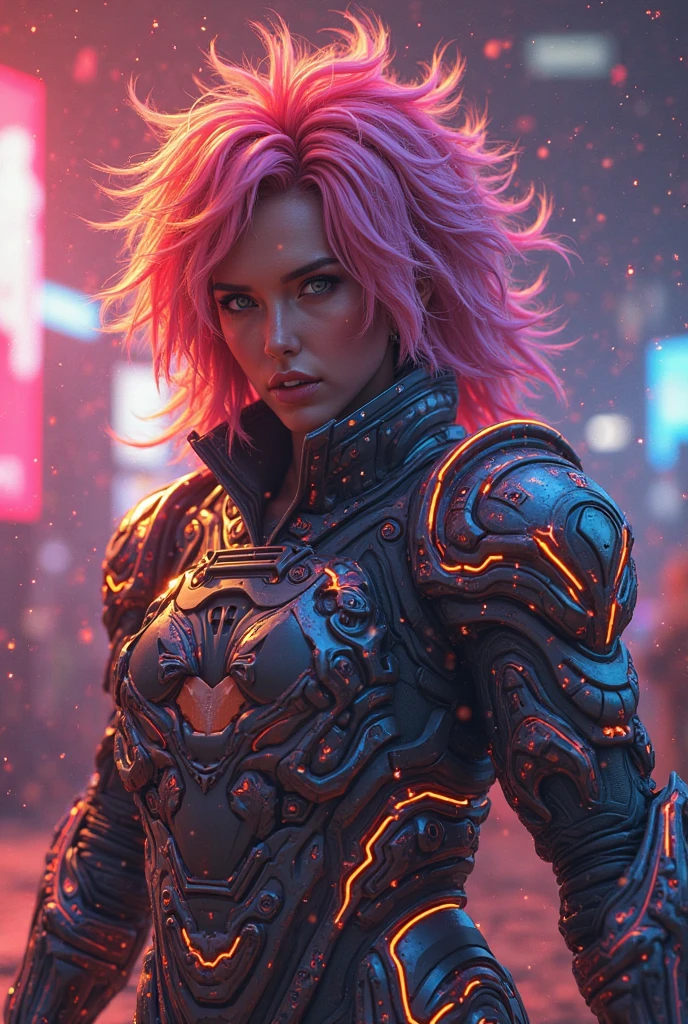 full color painting of cyberpunk (ginger head:1.1) woman, high heel shoes, (perfect hourglass figure), (((apocalypse art), on a photographic buildings background, insane details, intricate details, hyperdetailed, low contrast, soft cinematic light, dim colors, exposure blend, hdr, faded, cinematic, dimmed colors, dark shot, muted colors, film grainy, lut, insane details, intricate details, hyperdetailed, closeup, twilight, realistic, maximum details, extremely hyper aesthetic, 4k textures, ultra realistic eyes