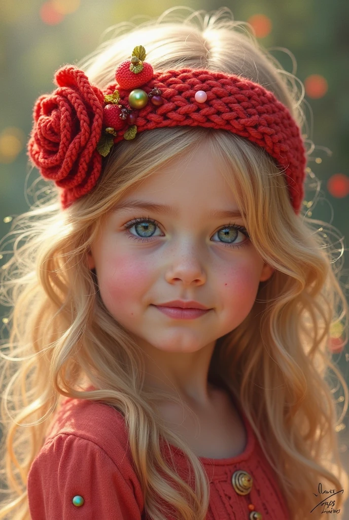realistic, photorealistic, masterpiece, best quality, girl child 10 years, blonde with long hair, suspense atmosphere, red jacket, thriller, red jacket, wearing red jacket, brown pants red shirt, red jacket, wearing dead lion fantasy jacket, red and black costume!!!, red leather jacket, RED BACKGROUND --auto --s2