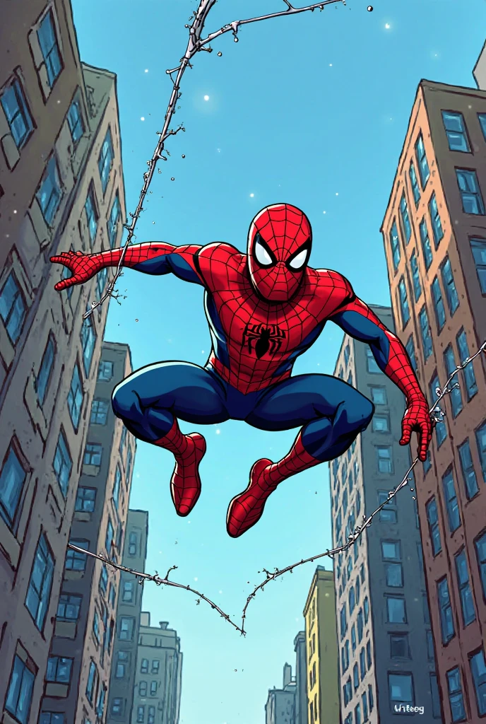 spider man falling from the sky coloring page.
