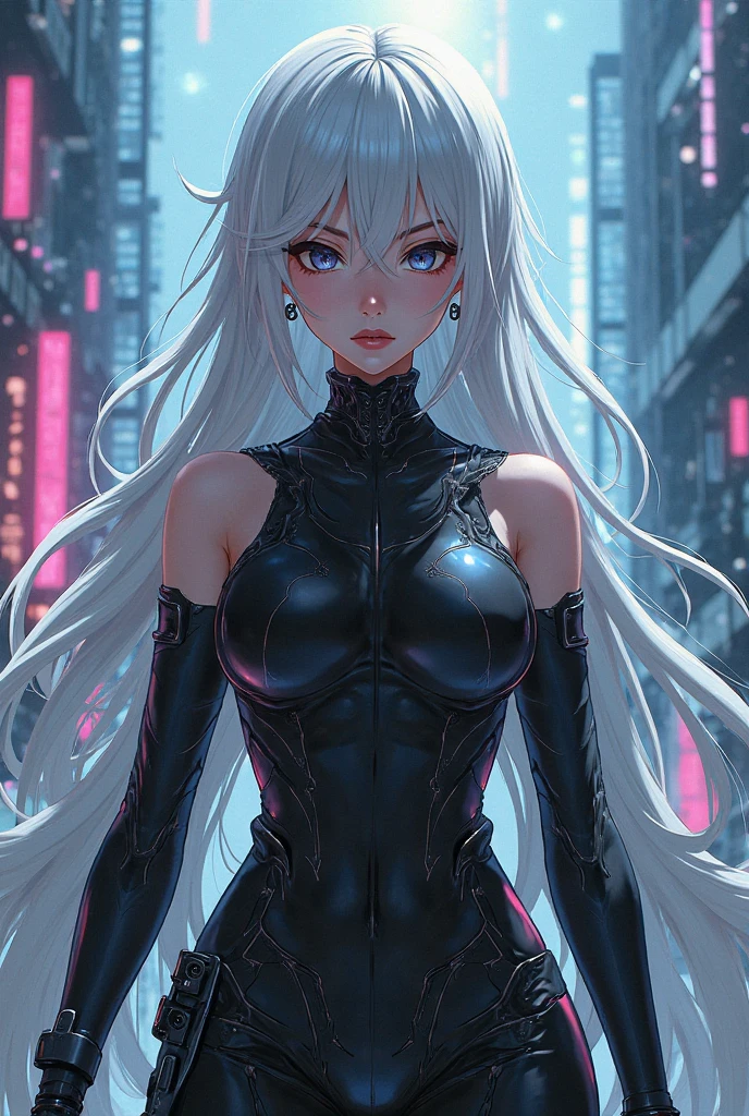 anime girl with white hair and black clothes posing naked, extremely detailed artgerm, detailed digital anime art, artgerm on artstation pixiv, guweiz on pixiv artstation, guweiz on artstation pixiv, fanart best artstation, :: rossdraws, trending on artstation pixiv, rossdraws 2. 5